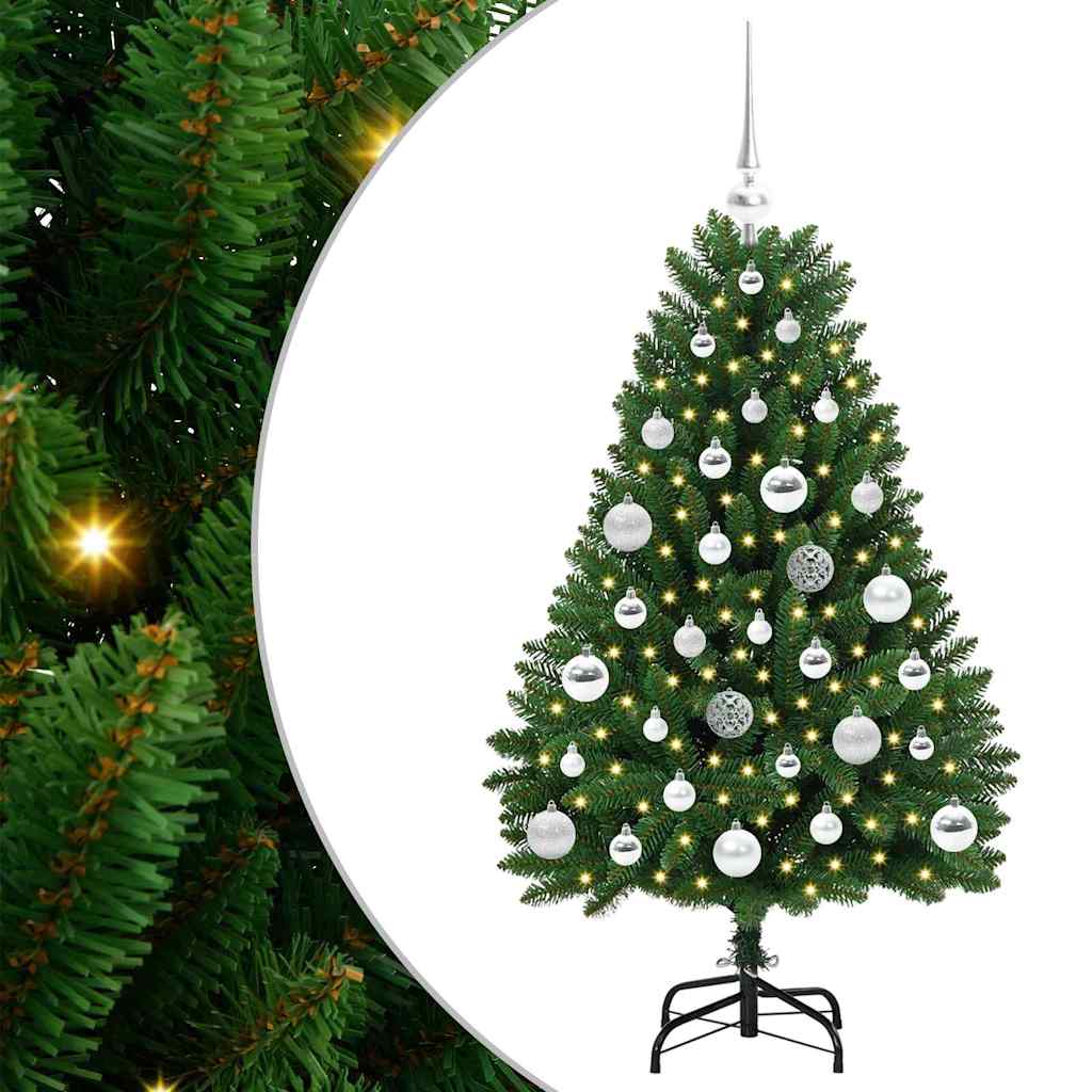 Künstlicher Weihnachtsbaum Grün 120 cm PVC und Metall