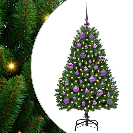 Künstlicher Weihnachtsbaum Grün 120 cm PVC und Metall