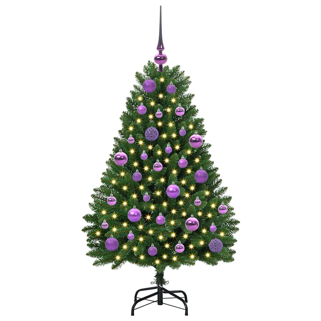 Künstlicher Weihnachtsbaum Grün 120 cm PVC und Metall