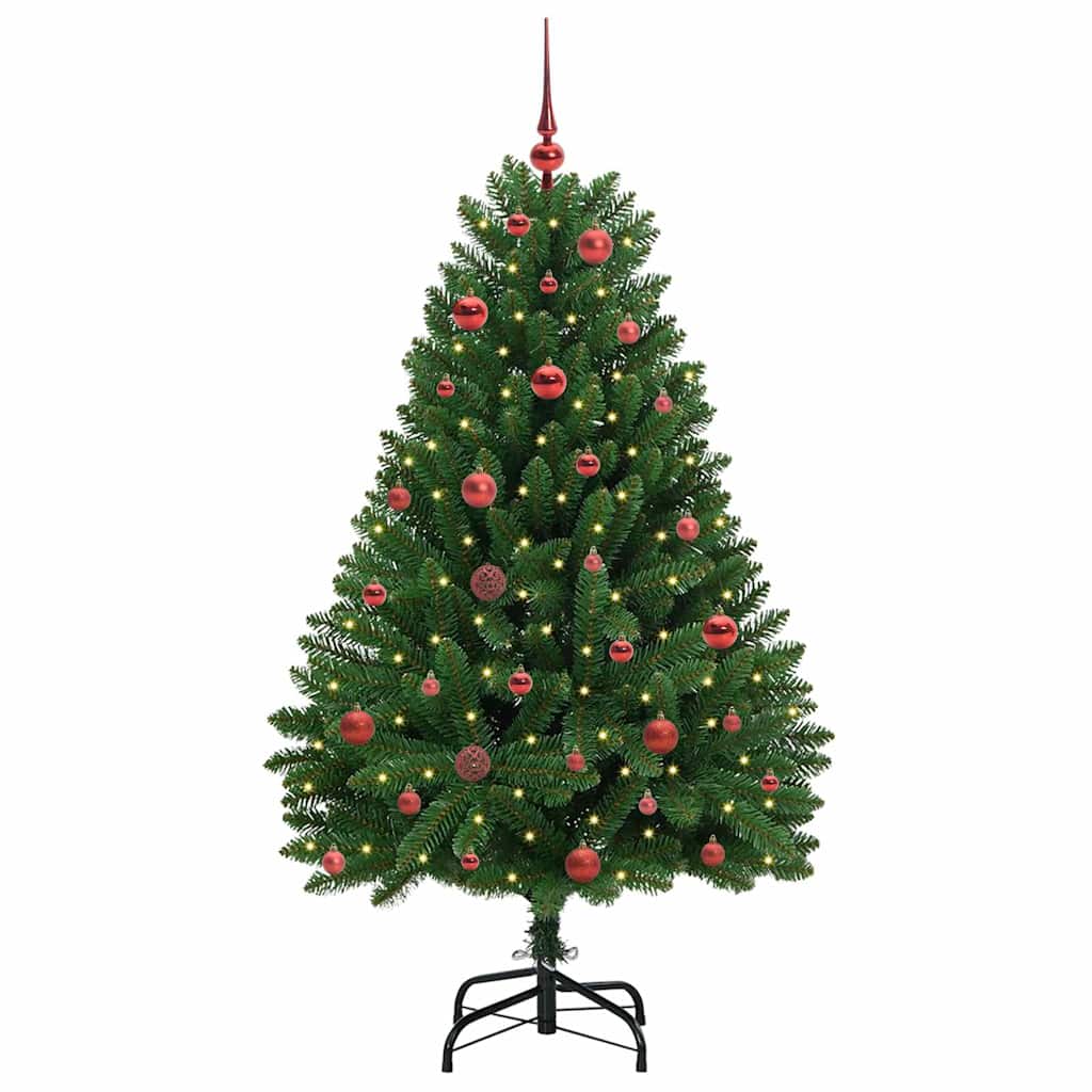 Künstlicher Weihnachtsbaum Grün 150 cm PVC und Metall
