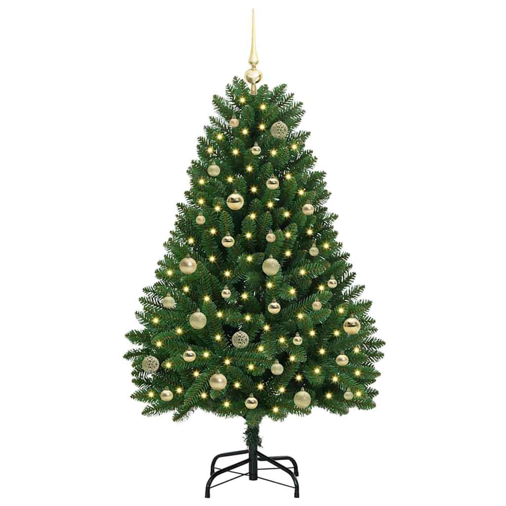 Künstlicher Weihnachtsbaum Grün 150 cm PVC und Metall