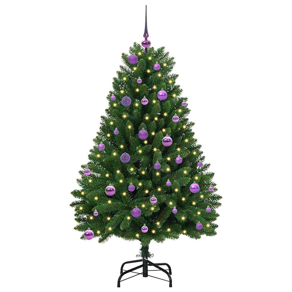 Künstlicher Weihnachtsbaum Grün 150 cm PVC und Metall