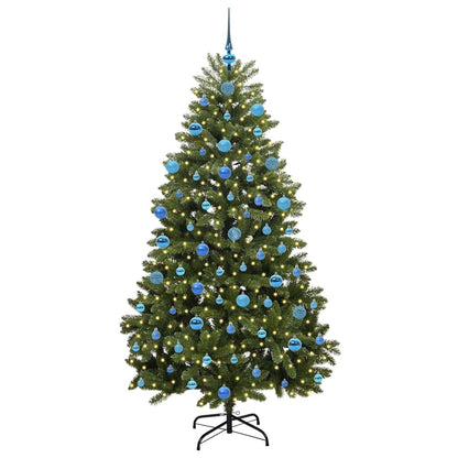 Künstlicher Weihnachtsbaum Grün 180 cm PVC und Metall