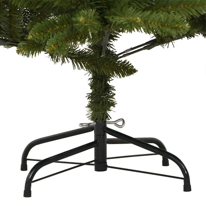 Albero di Natale artificiale, verde, 210 cm, PVC e metallo