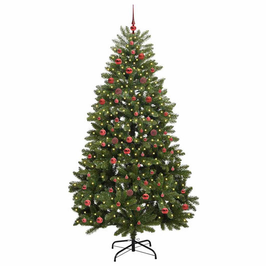 Künstlicher Weihnachtsbaum Grün 210 cm PVC und Metall