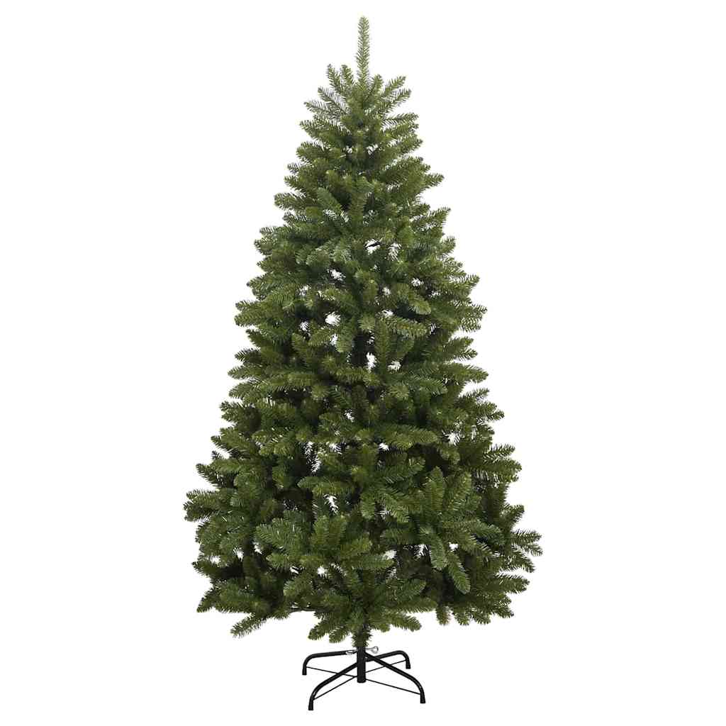 Albero di Natale artificiale, verde, 210 cm, PVC e metallo
