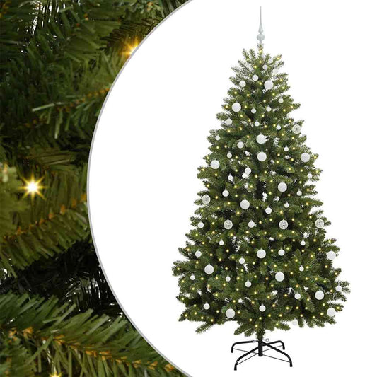 Künstlicher Weihnachtsbaum Grün 210 cm PVC und Metall
