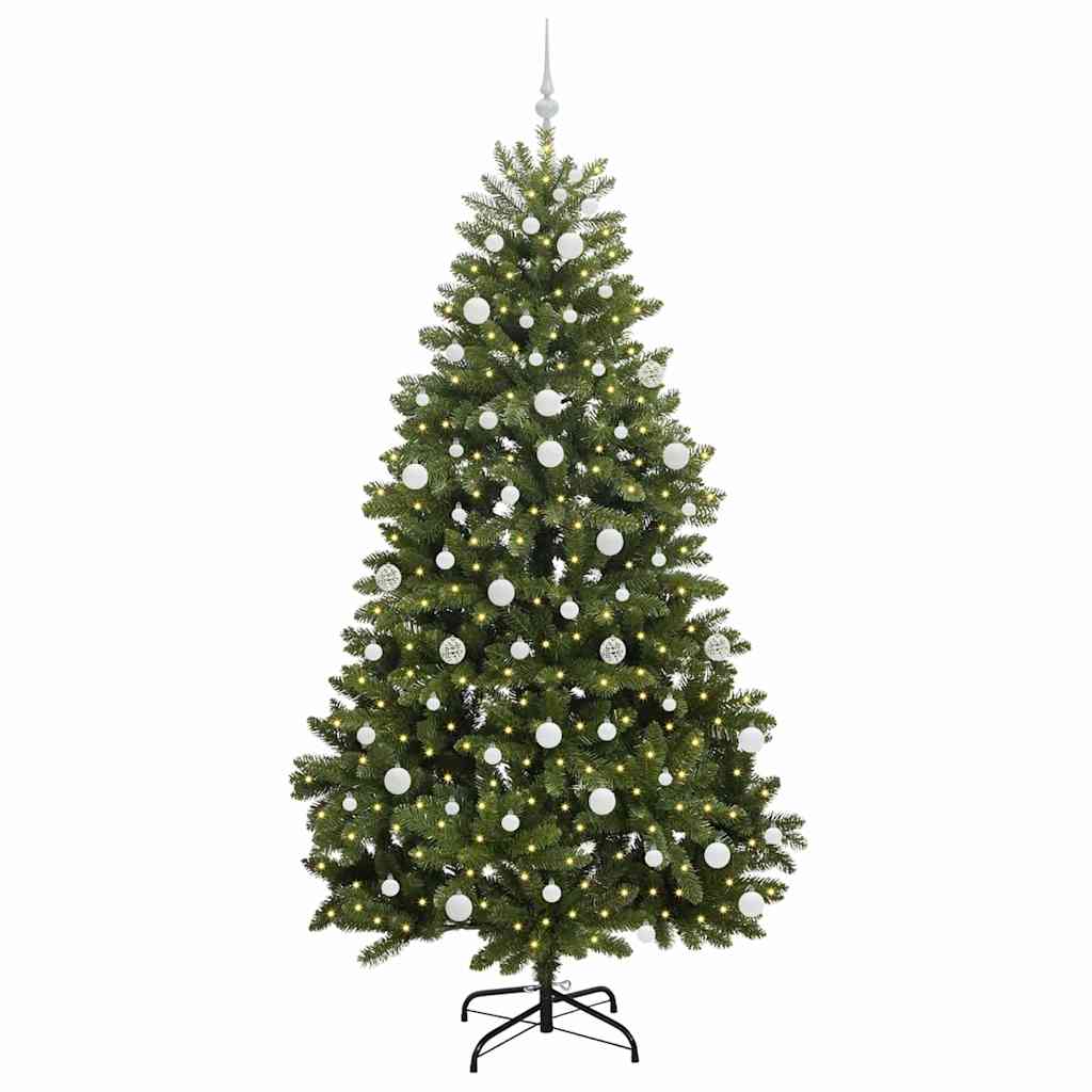 Künstlicher Weihnachtsbaum Grün 210 cm PVC und Metall