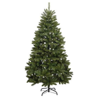 Albero di Natale artificiale, verde, 210 cm, PVC e metallo