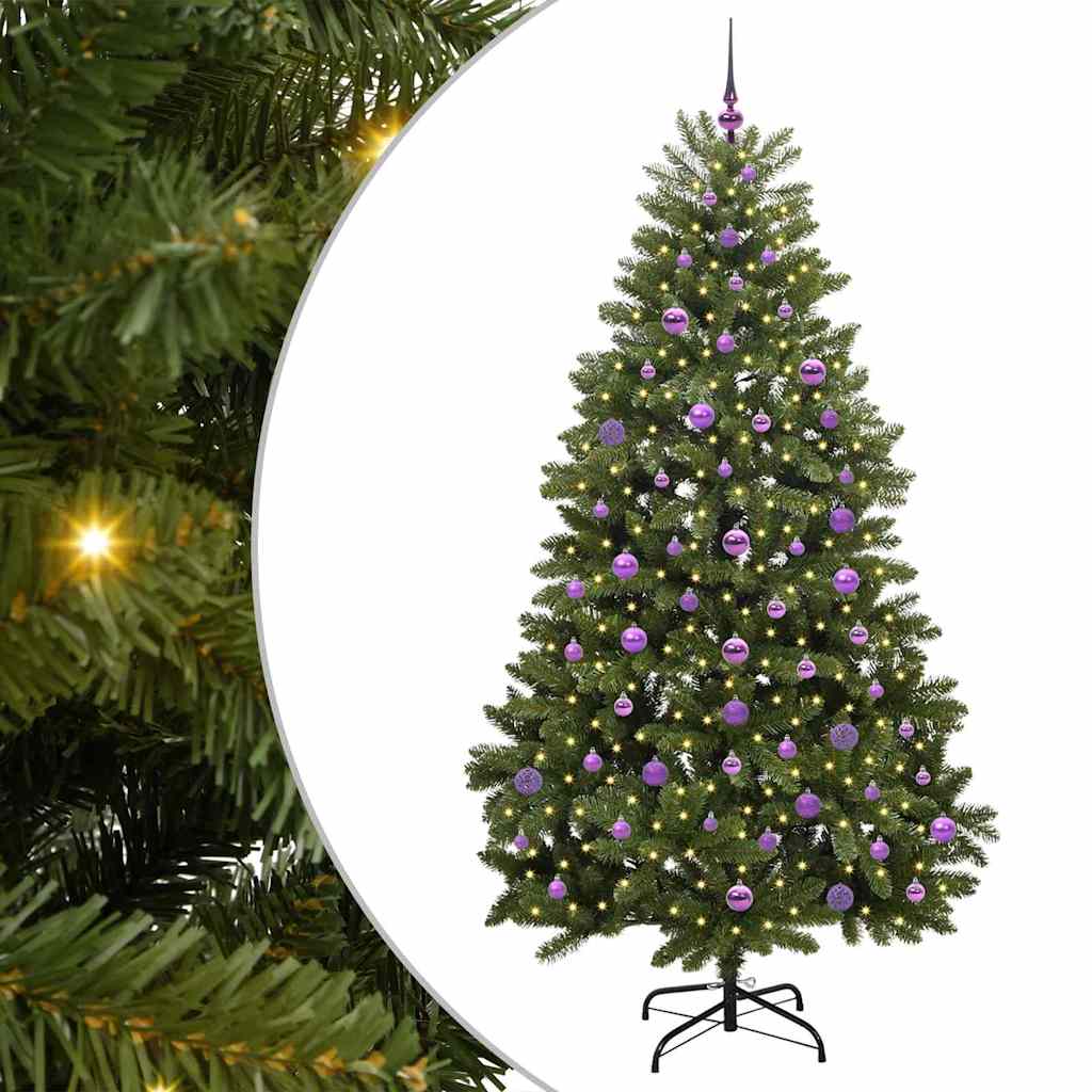 Künstlicher Weihnachtsbaum Grün 210 cm PVC und Metall