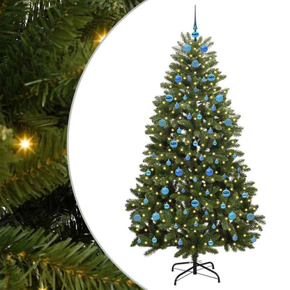 Künstlicher Weihnachtsbaum Grün 210 cm PVC und Metall
