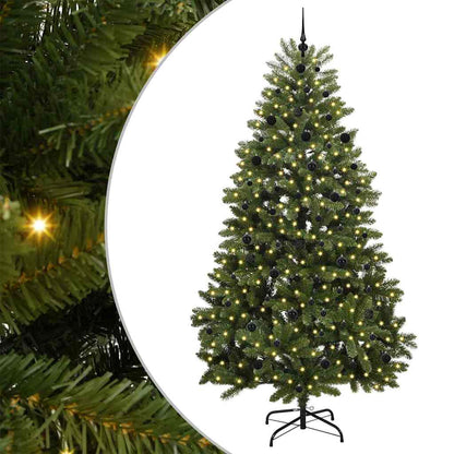 Künstlicher Weihnachtsbaum Grün 240 cm PVC und Metall