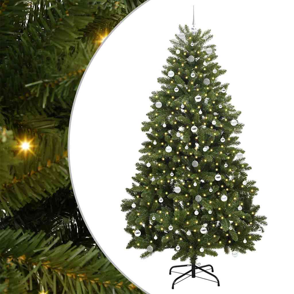 Künstlicher Weihnachtsbaum Grün 240 cm PVC und Metall