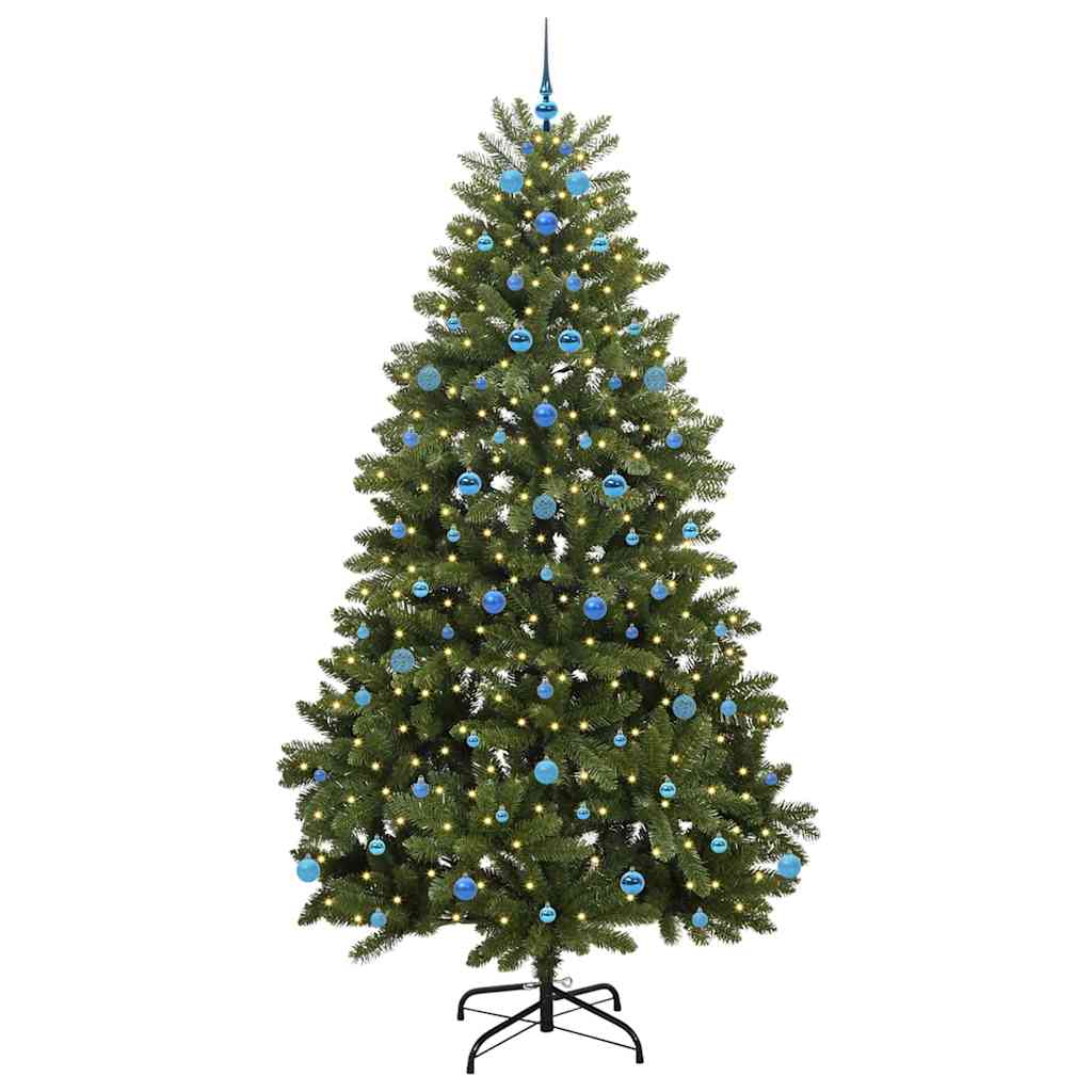 Künstlicher Weihnachtsbaum Grün 240 cm PVC und Metall