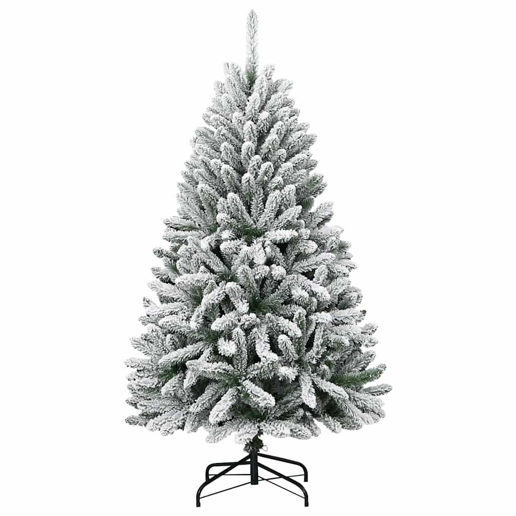 Künstlicher Weihnachtsbaum Grün und Weiß 120 cm PVC und Metall