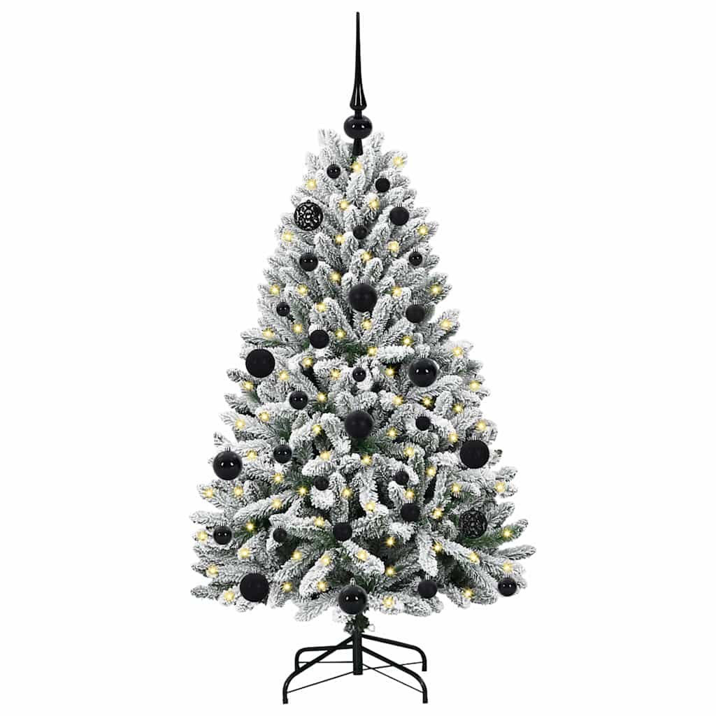 Künstlicher Weihnachtsbaum Grün und Weiß 120 cm PVC und Metall