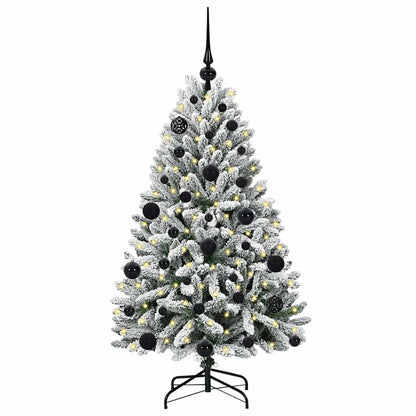Künstlicher Weihnachtsbaum Grün und Weiß 120 cm PVC und Metall