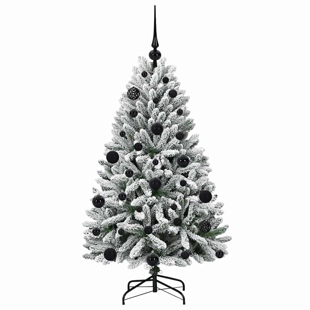 Künstlicher Weihnachtsbaum Grün und Weiß 120 cm PVC und Metall