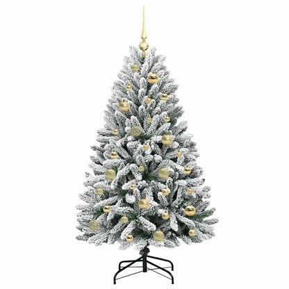 Künstlicher Weihnachtsbaum Grün und Weiß 120 cm PVC und Metall