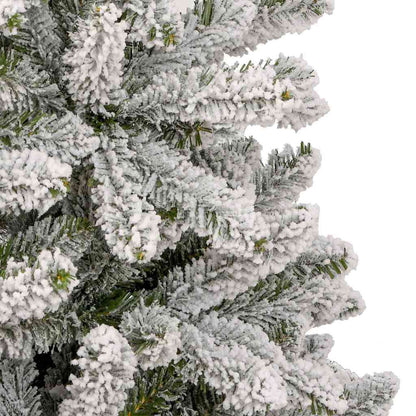 Künstlicher Weihnachtsbaum Grün und Weiß 210 cm PVC und Metall