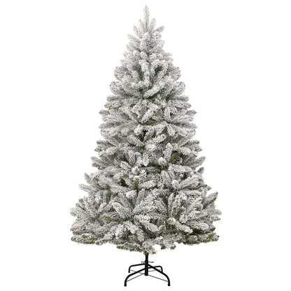 Künstlicher Weihnachtsbaum Grün und Weiß 210 cm PVC und Metall