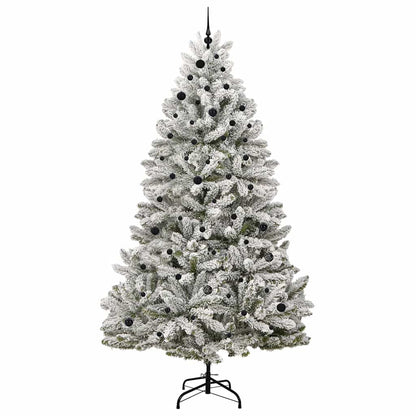 Künstlicher Weihnachtsbaum Grün und Weiß 270 cm PVC und Metall