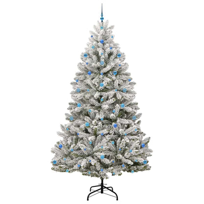 Künstlicher Weihnachtsbaum Grün und Weiß 270 cm PVC und Metall