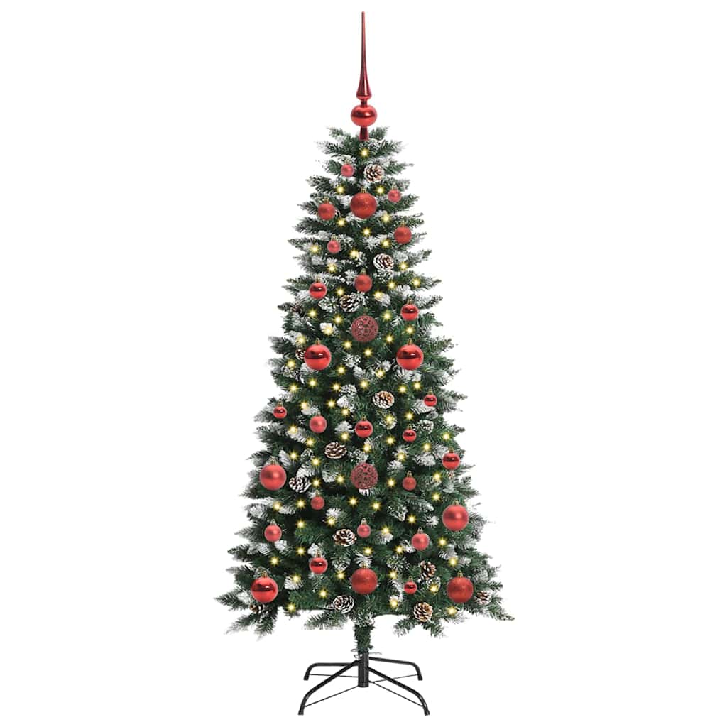 Künstlicher Weihnachtsbaum mit 150 LEDs mit Ständer Grün 120 cm