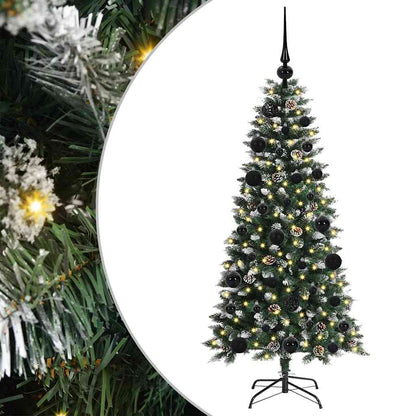 Künstlicher Weihnachtsbaum mit 150 LEDs mit Ständer Grün 120 cm
