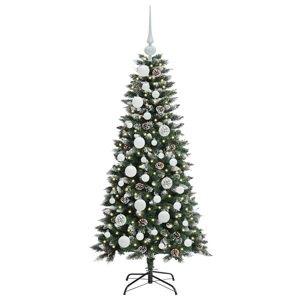 Künstlicher Weihnachtsbaum mit 150 LEDs mit Ständer Grün 120 cm