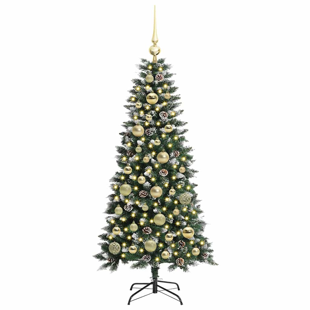 Künstlicher Weihnachtsbaum mit 150 LEDs mit Ständer Grün 120 cm