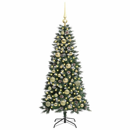 Künstlicher Weihnachtsbaum mit 150 LEDs mit Ständer Grün 120 cm