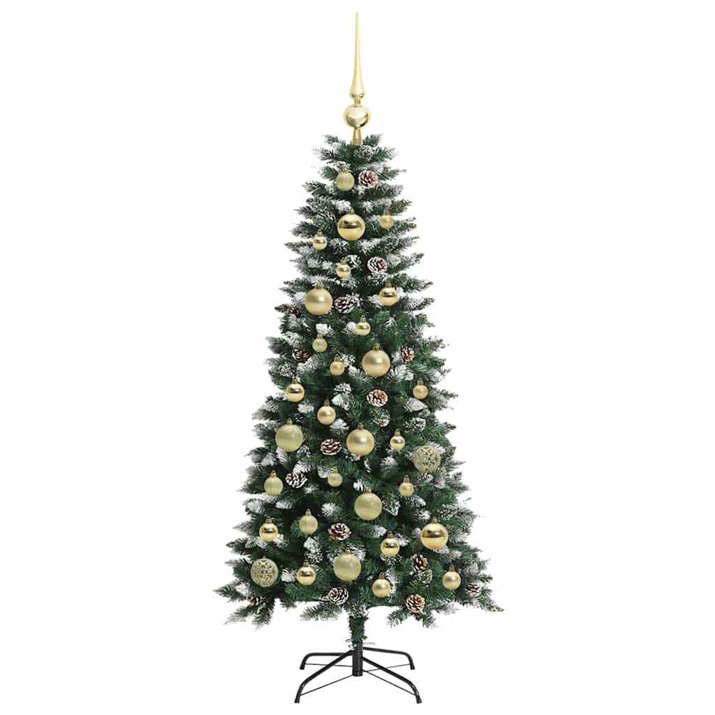Künstlicher Weihnachtsbaum mit 150 LEDs mit Ständer Grün 120 cm