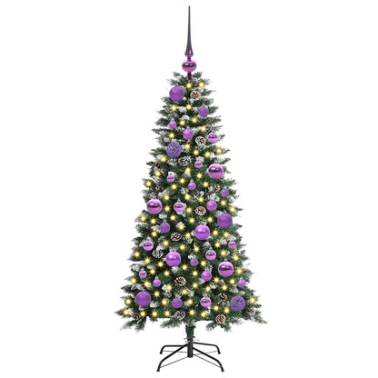 Künstlicher Weihnachtsbaum mit 150 LEDs mit Ständer Grün 120 cm