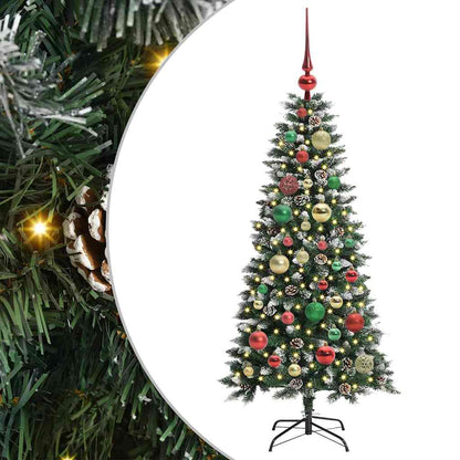 Künstlicher Weihnachtsbaum mit 150 LEDs mit Ständer Grün 120 cm