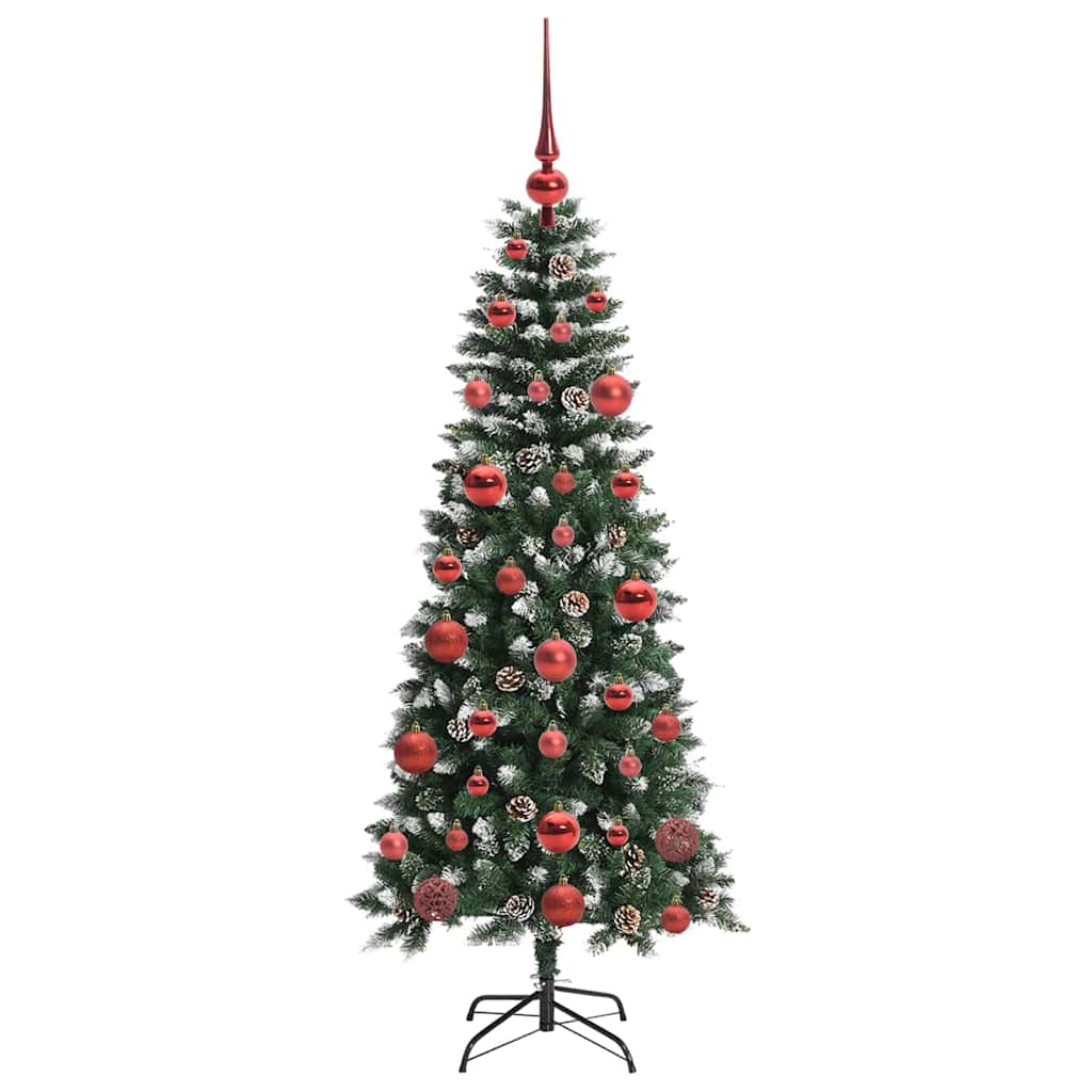 Albero di Natale artificiale con 150 LED, verde, 66 x 66 x 150 cm
