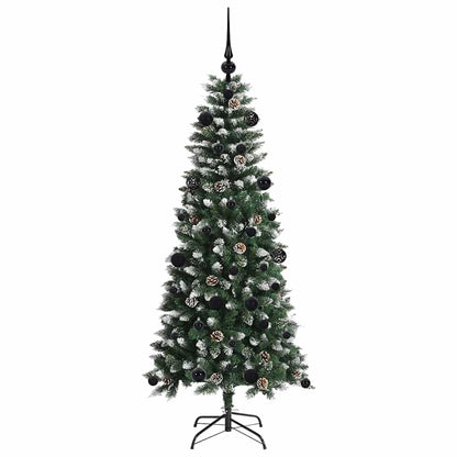Albero di Natale artificiale con 150 LED, verde, 66 x 66 x 150 cm