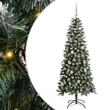 Künstlicher Weihnachtsbaum mit 150 LEDs mit Ständer Grün 150 cm
