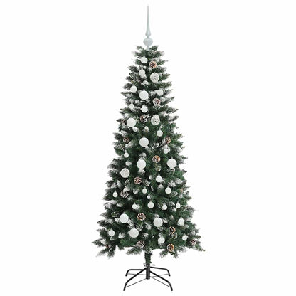 Albero di Natale artificiale con 150 LED, verde, 66 x 66 x 150 cm