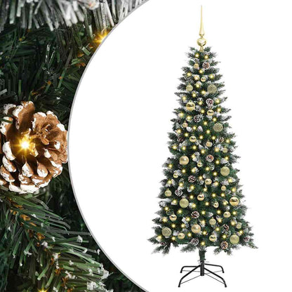 Künstlicher Weihnachtsbaum mit 150 LEDs mit Ständer Grün 150 cm