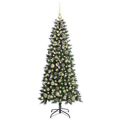 Künstlicher Weihnachtsbaum mit 150 LEDs mit Ständer Grün 150 cm
