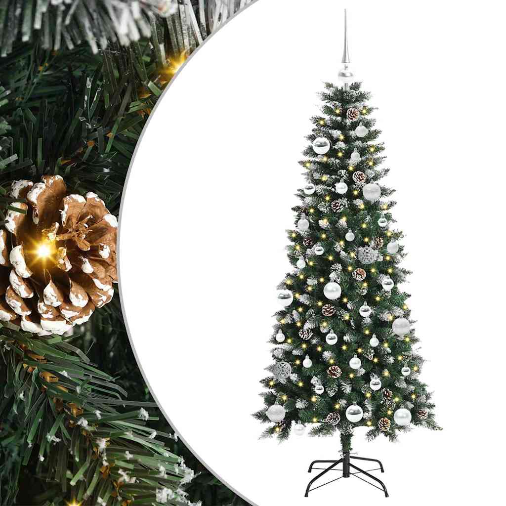 Künstlicher Weihnachtsbaum mit 150 LEDs mit Ständer Grün 150 cm