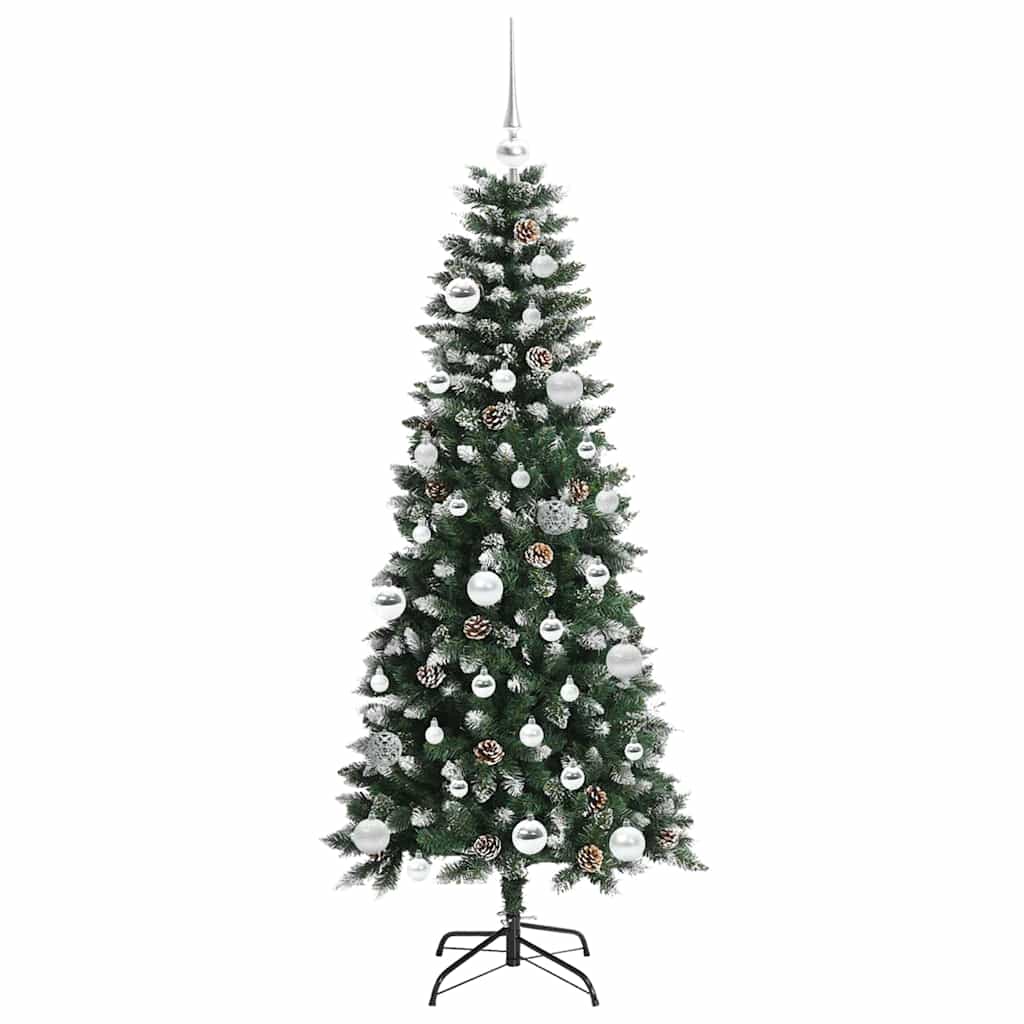 Künstlicher Weihnachtsbaum mit 150 LEDs mit Ständer Grün 150 cm