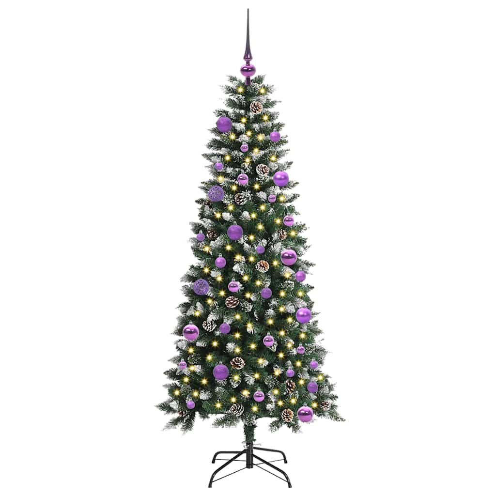 Künstlicher Weihnachtsbaum mit 150 LEDs mit Ständer Grün 150 cm