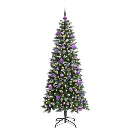 Künstlicher Weihnachtsbaum mit 150 LEDs mit Ständer Grün 150 cm