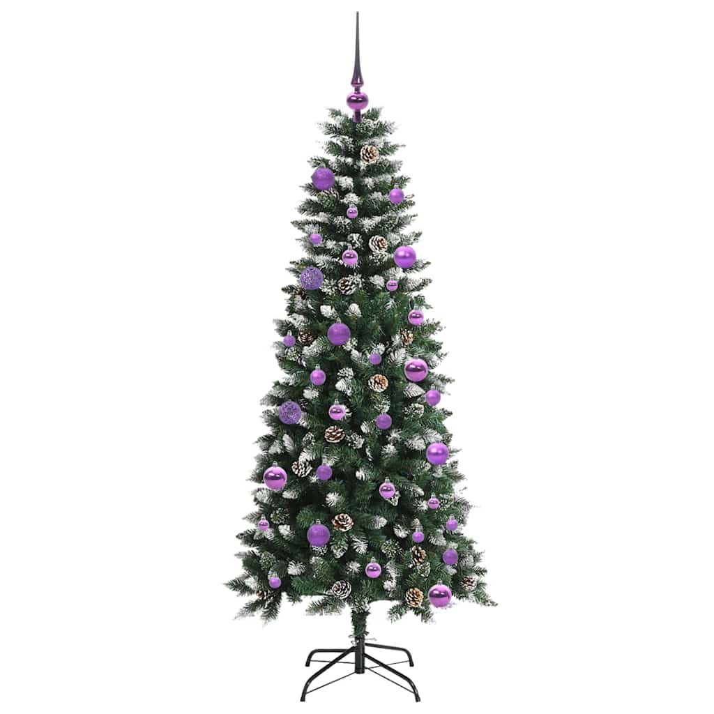 Künstlicher Weihnachtsbaum mit 150 LEDs mit Ständer Grün 150 cm