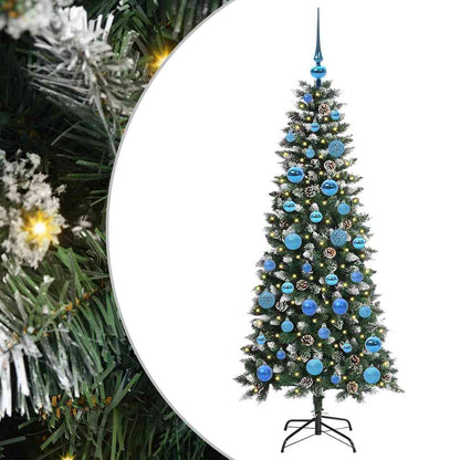 Künstlicher Weihnachtsbaum mit 150 LEDs mit Ständer Grün 150 cm