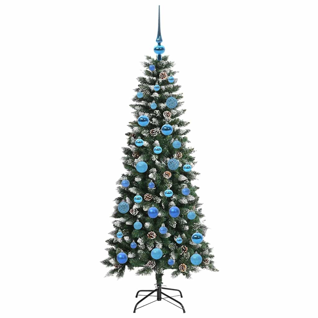 Künstlicher Weihnachtsbaum mit 150 LEDs mit Ständer Grün 150 cm