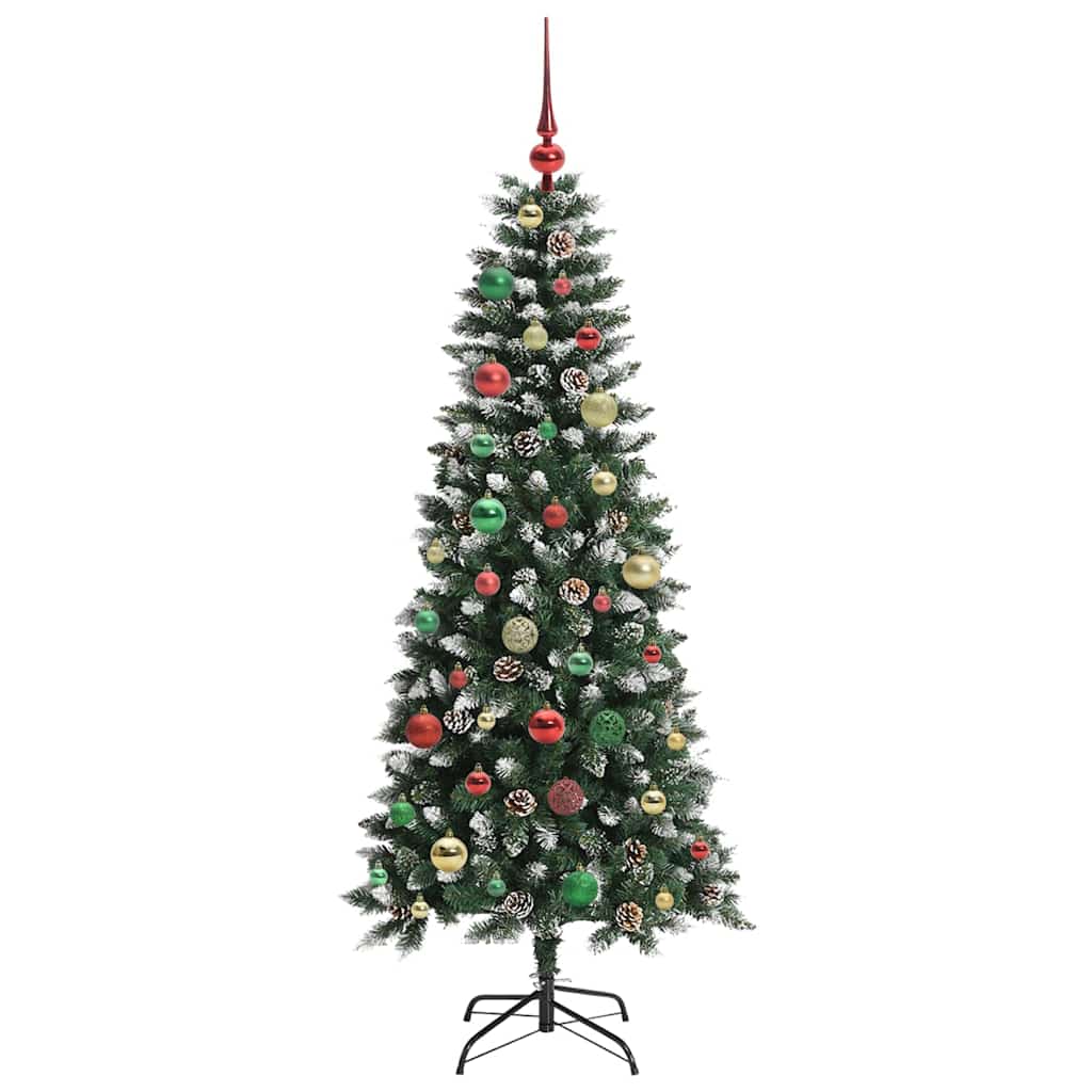 Künstlicher Weihnachtsbaum mit 150 LEDs mit Ständer Grün 150 cm