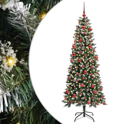 Künstlicher Weihnachtsbaum mit 300 LEDs mit Ständer Grün 180 cm